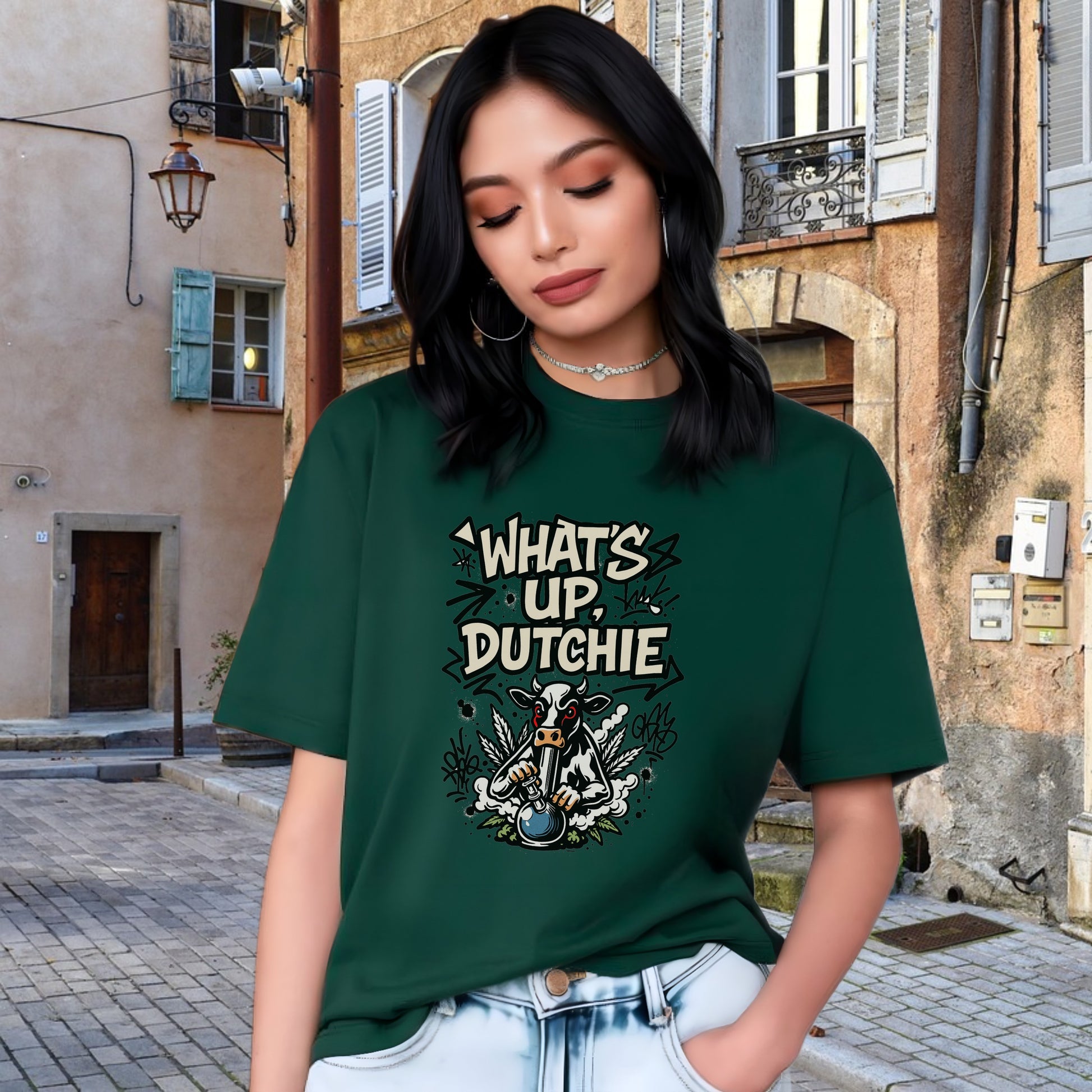 What's Up Dutchie Graphic Tee Casual Wear Women Product