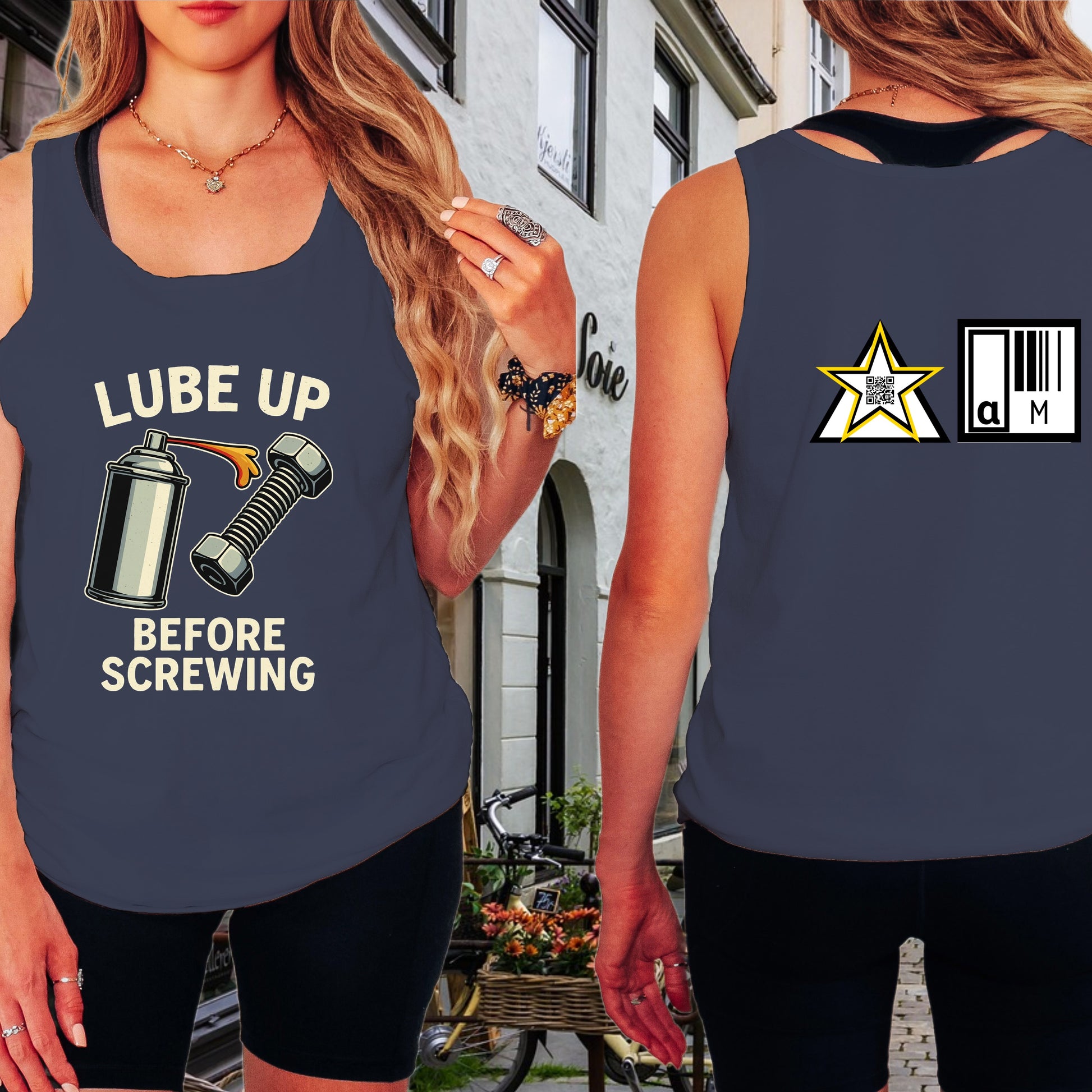 Lube Up Before Screwing Graphic Tank Top product type