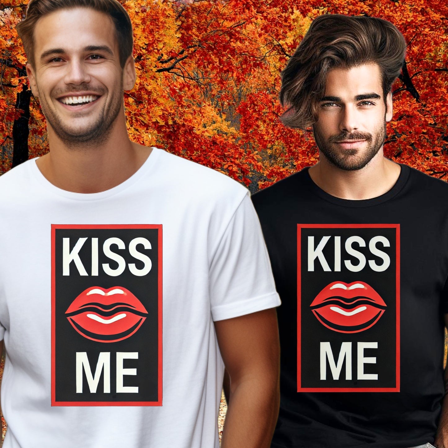 Kiss Me Graphic Tee with Lip Design product type