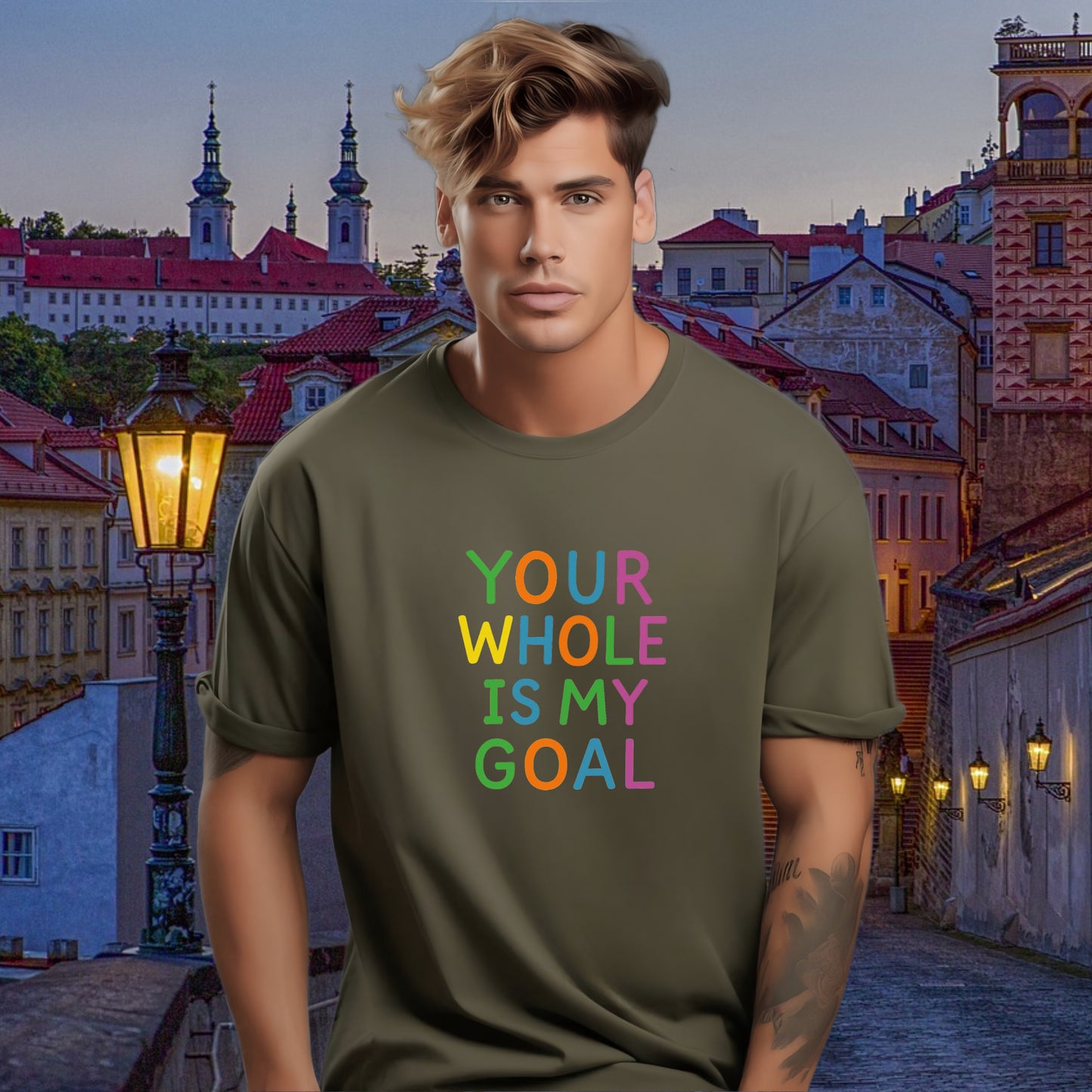 Your Whole Is My Goal Multicolor Graphic T-Shirt product