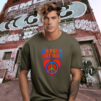 Do Porn Not War Peace Sign Graphic T-shirt product