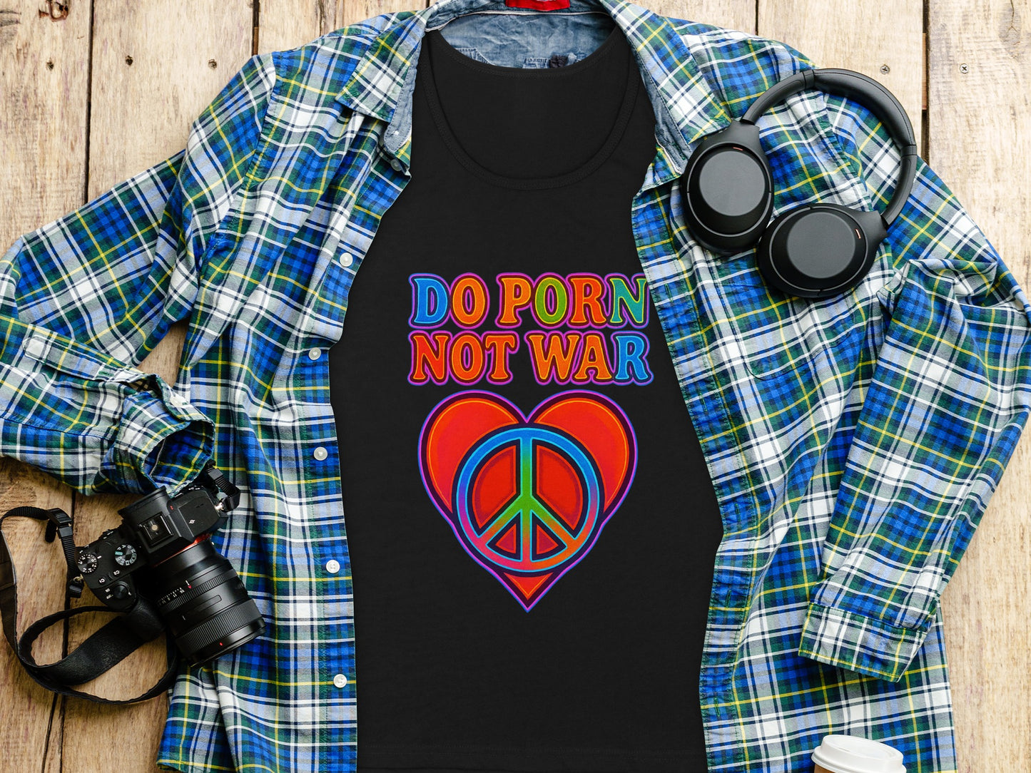 Do Porn Not War Colorful Graphic Tee product