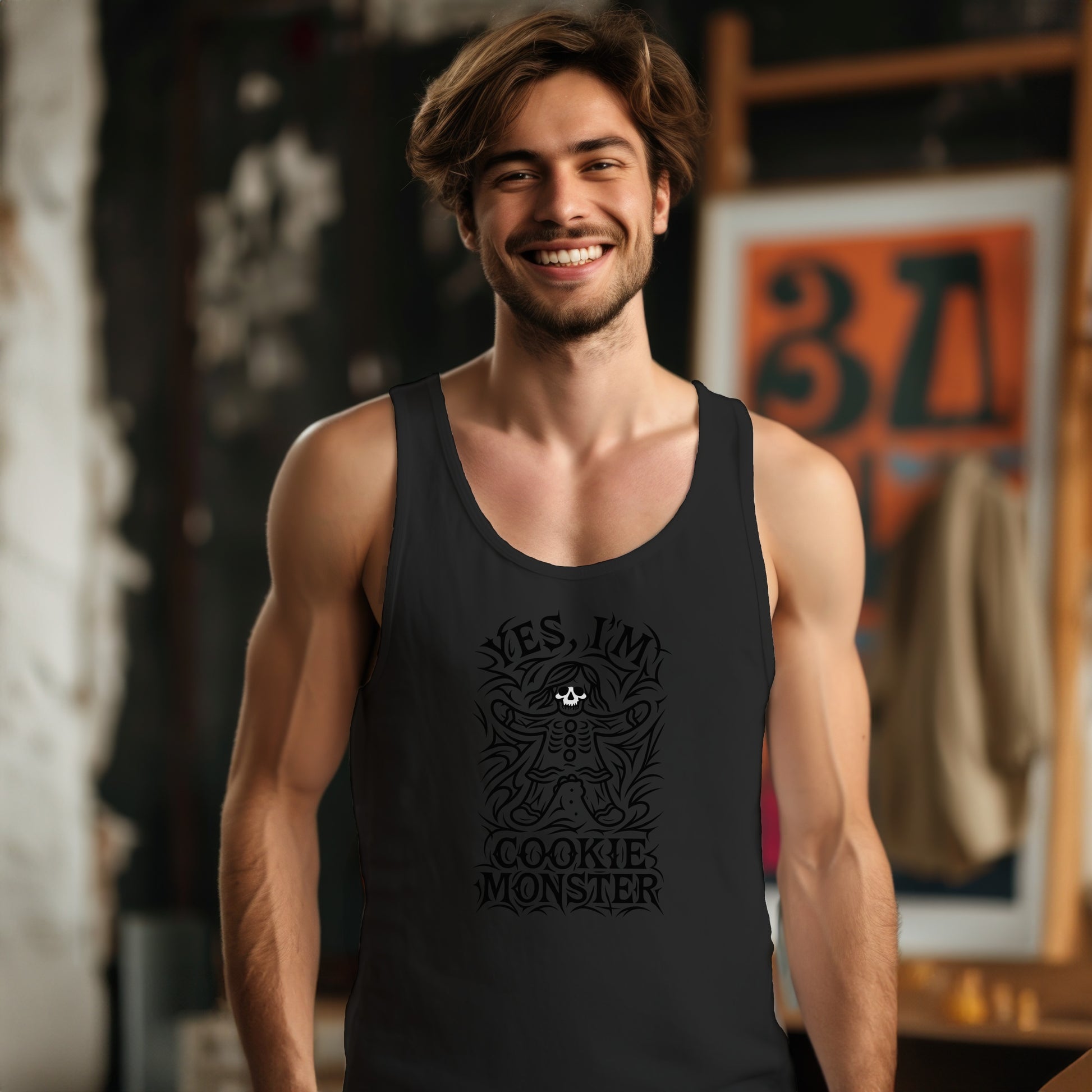 Yes I Am Cookie Monster Graphic Tank Top product