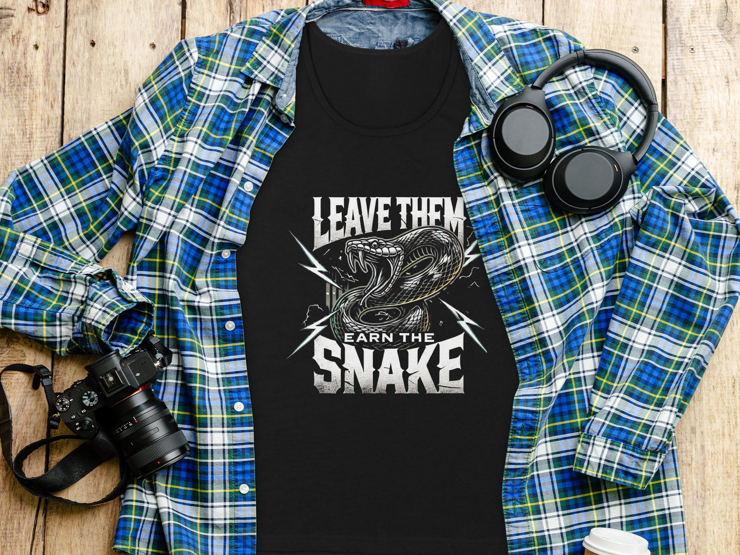 Leave Them Earn The Snake Graphic T-Shirt product type