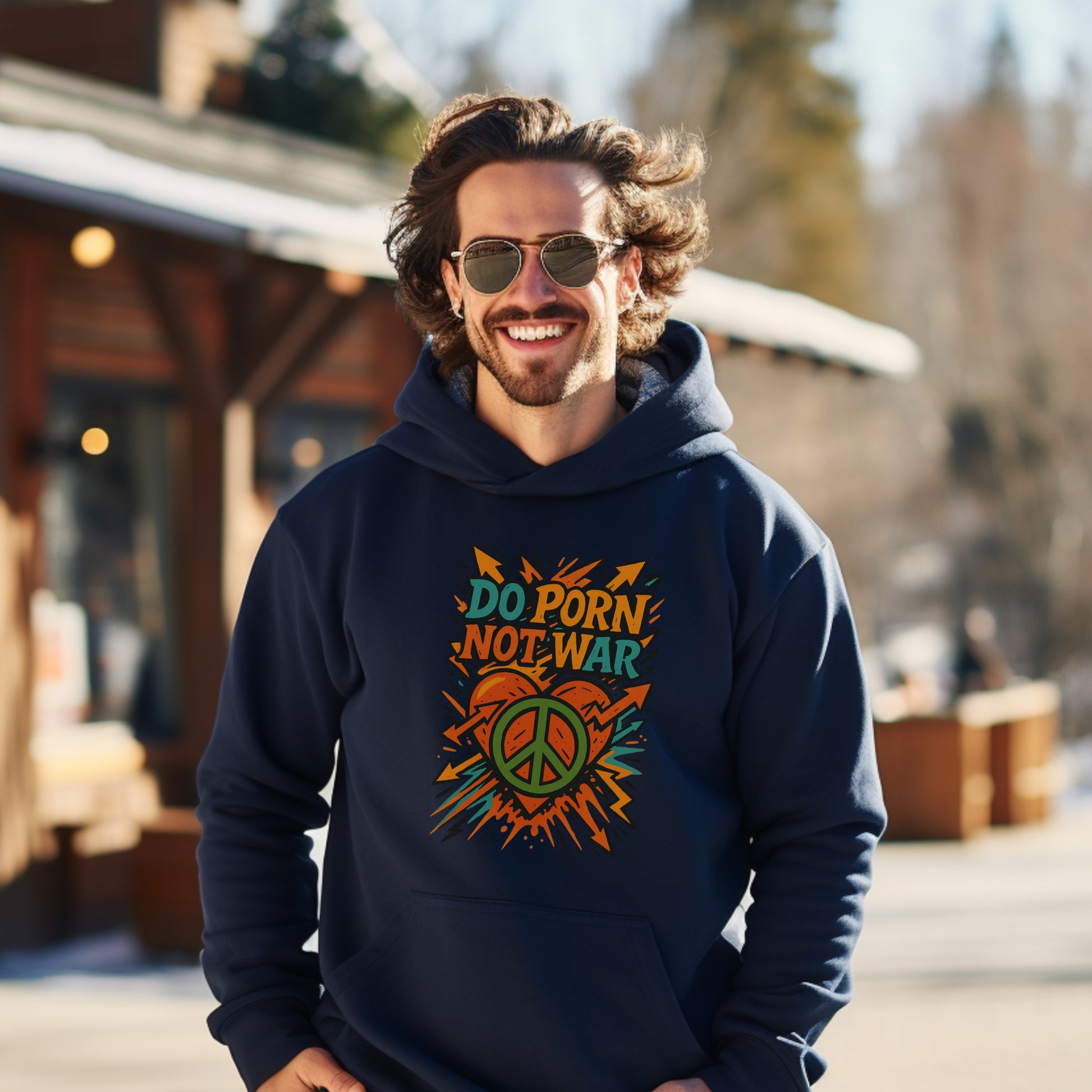 Do Porn Not War Colorful Graphics Hoodie product type