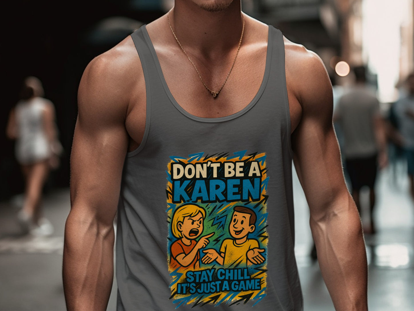 Stay Chill It's Just a Game Cartoon Graphic Tank Top product type