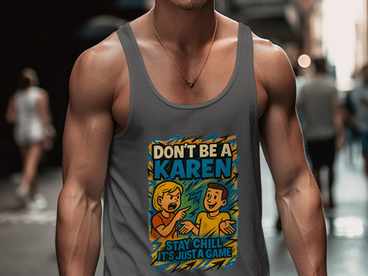 Stay Chill It's Just a Game Cartoon Graphic Tank Top product type