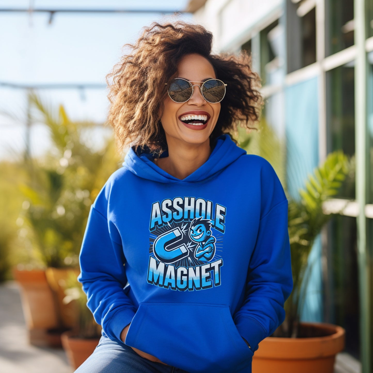 Asshole Magnet Hoodie Funny Sarcastic Graphic product