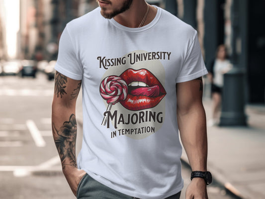 Kissing University Majoring in Temptation T-shirt product
