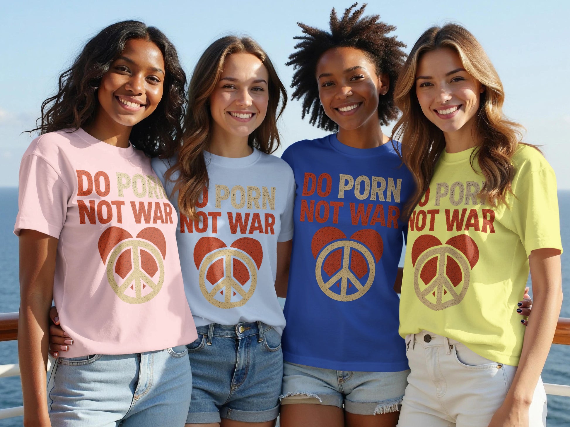 Do Porn Not War Peace Symbol Graphic Shirt product