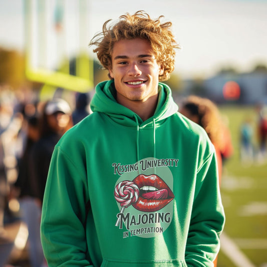 Kissing University Majoring in Temptation hoodie product