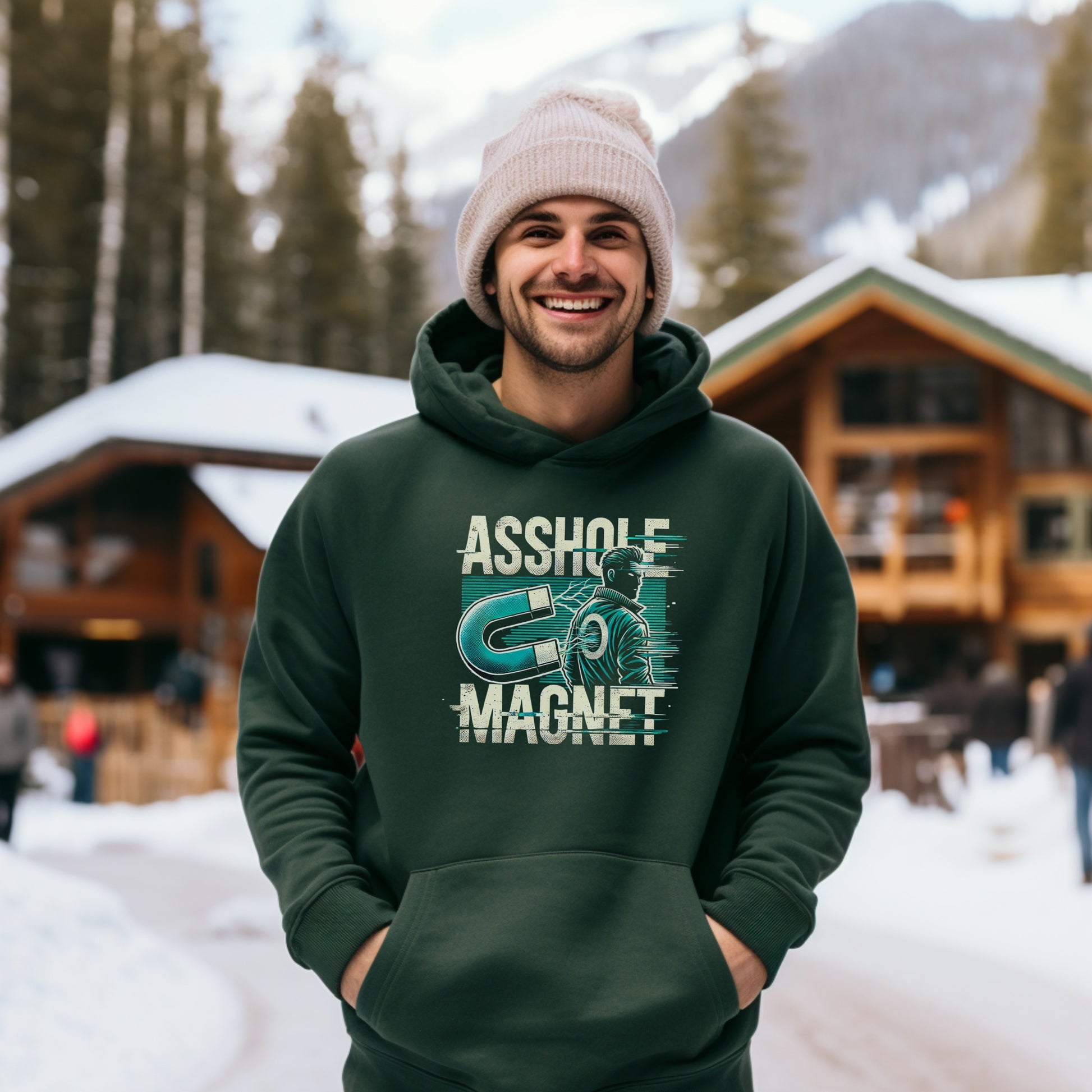 Asshole Magnet Hoodie Funny Graphic Winter Apparel product
