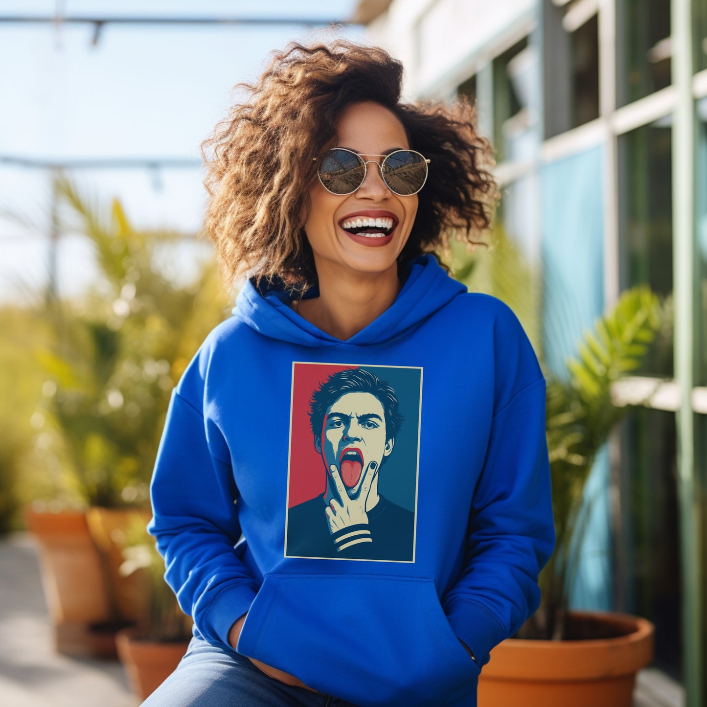 Graphic hoodie with a bold and playful design