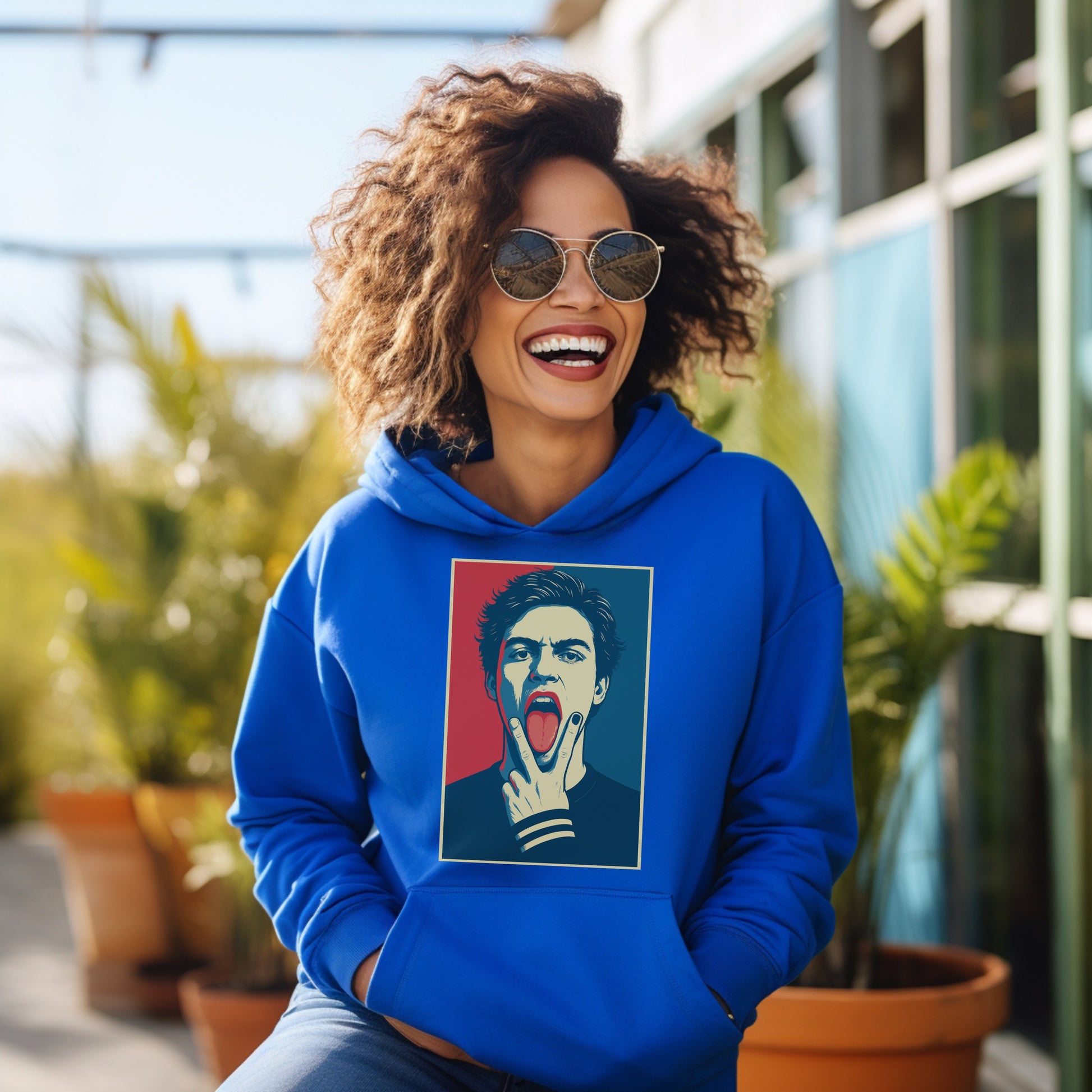 Graphic hoodie with a bold and playful design