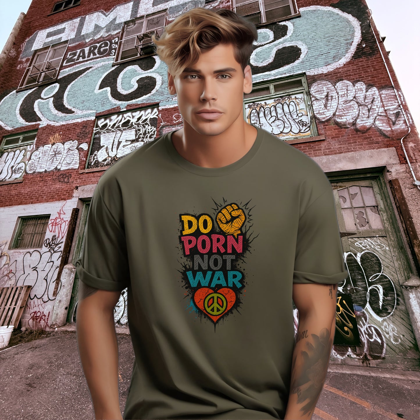 Do Porn Not War Graphic T-Shirt product type