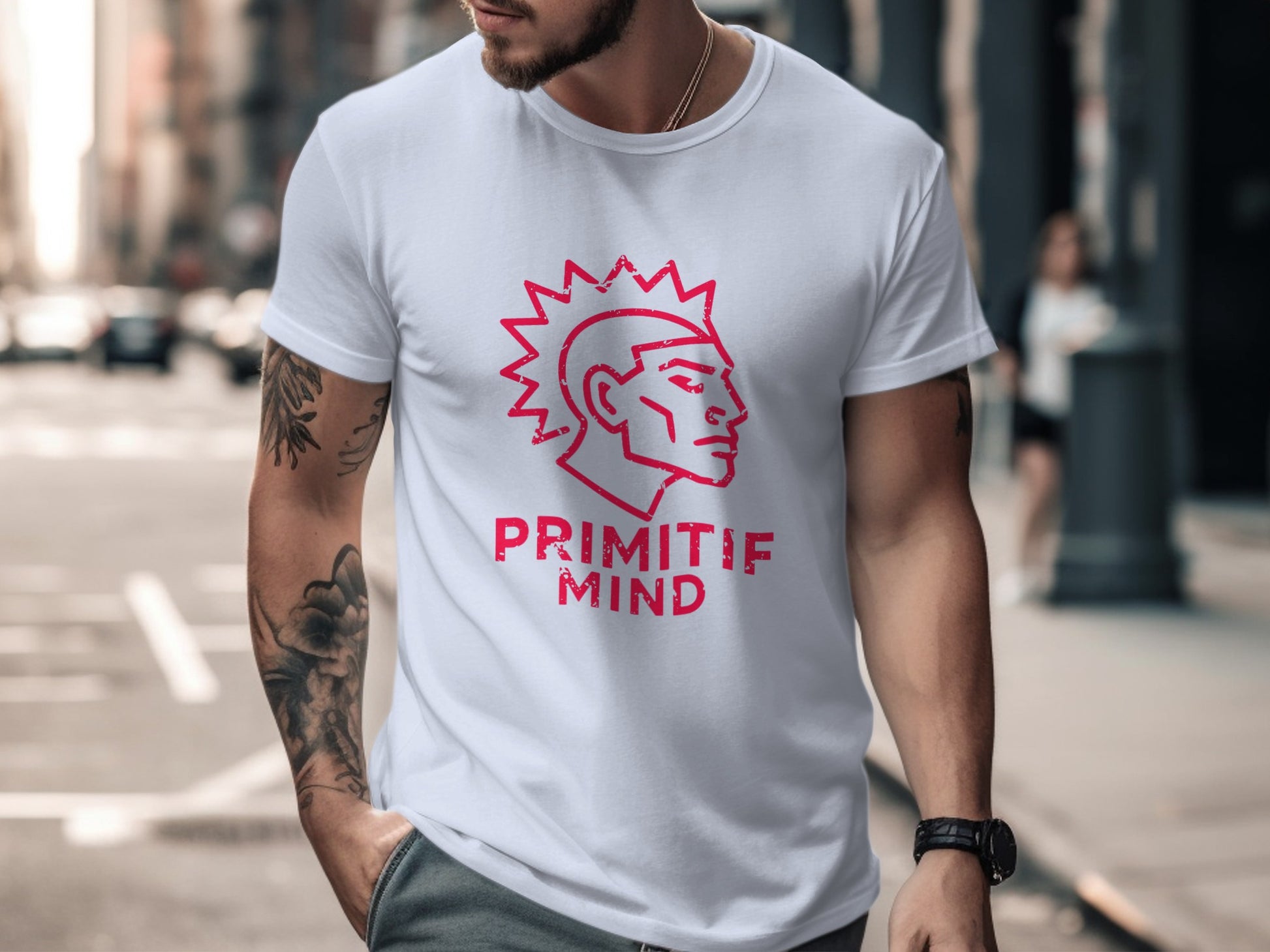 Primitif Mind Graphic Print Casual Streetwear Fashion product type