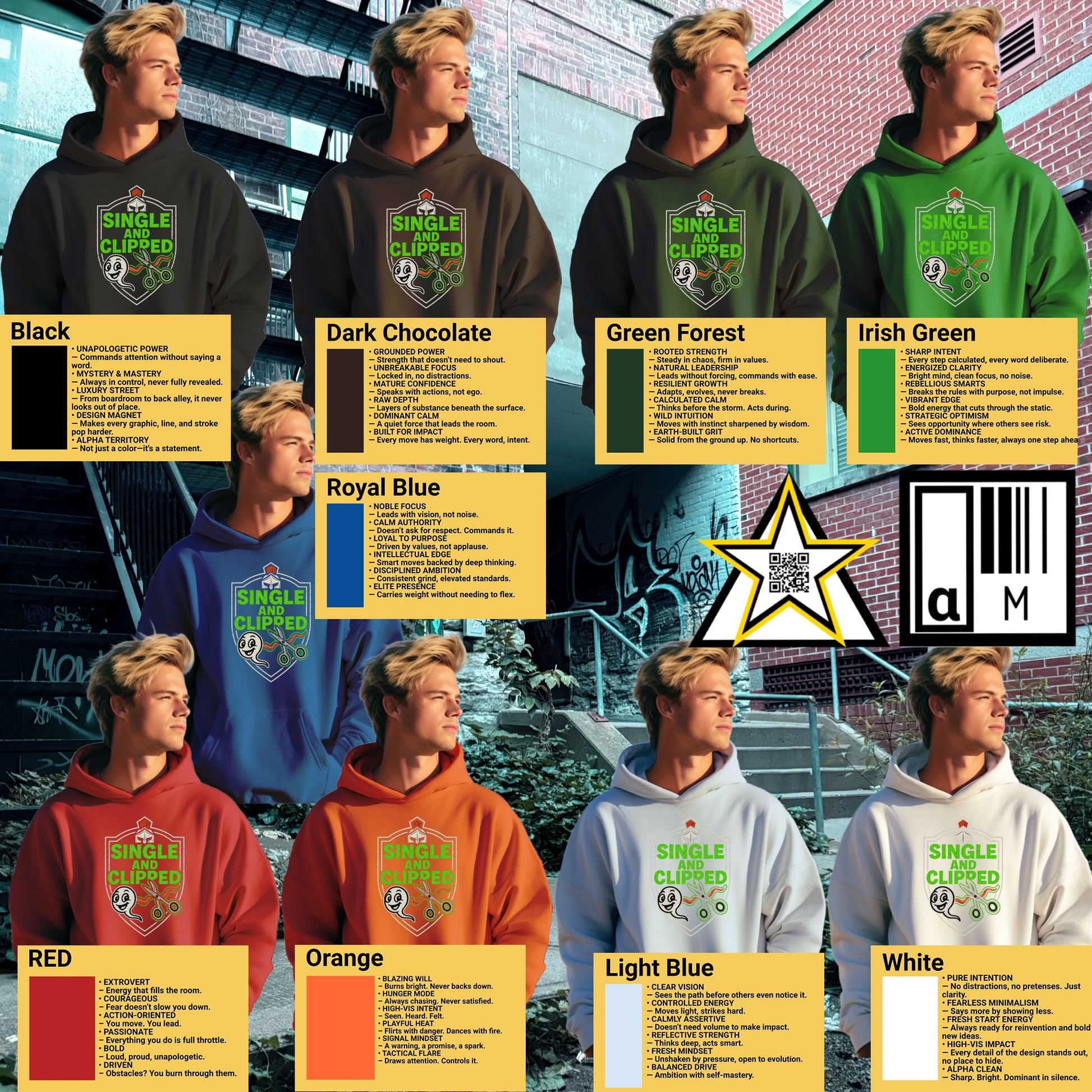 Single Clipped Design Hoodie Stylish Casual Product