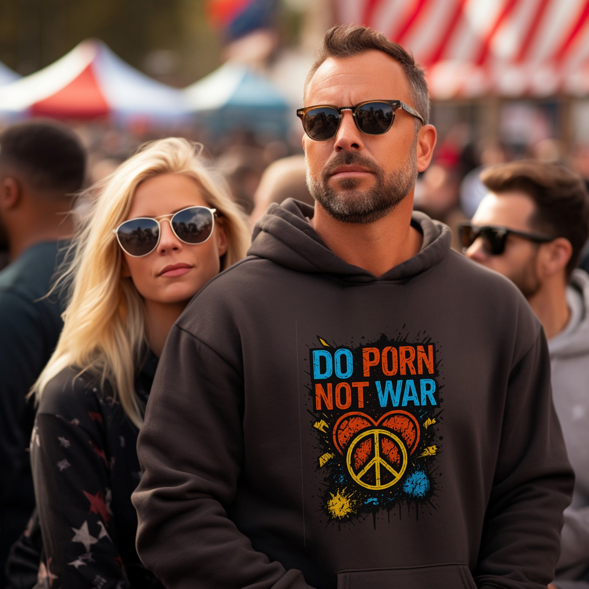 Do Porn Not War Peace Symbol Hoodie product