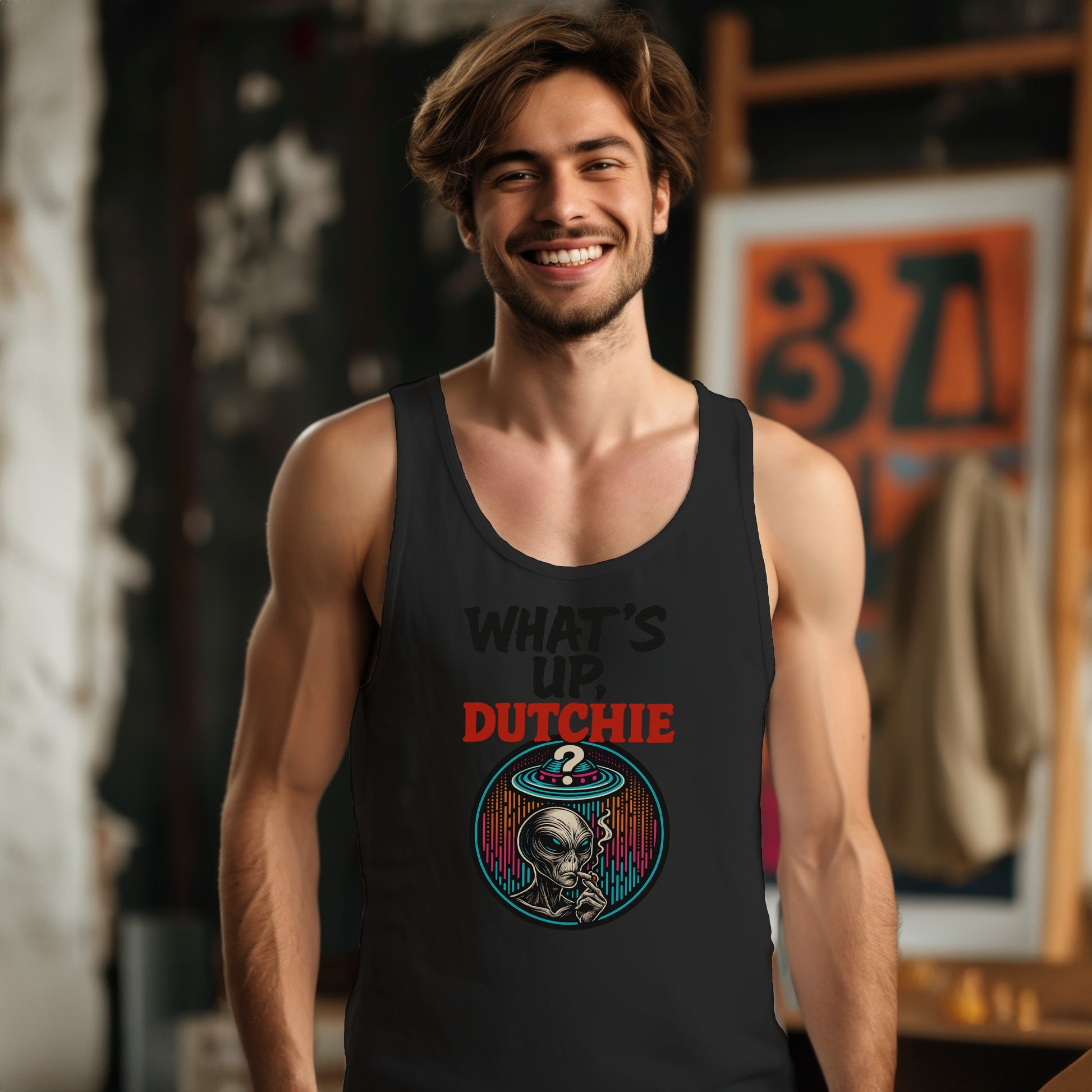 What's Up Dutchie Alien Design Tank Top product type