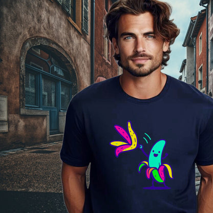 Colorful Banana Cartoon Character T-Shirt