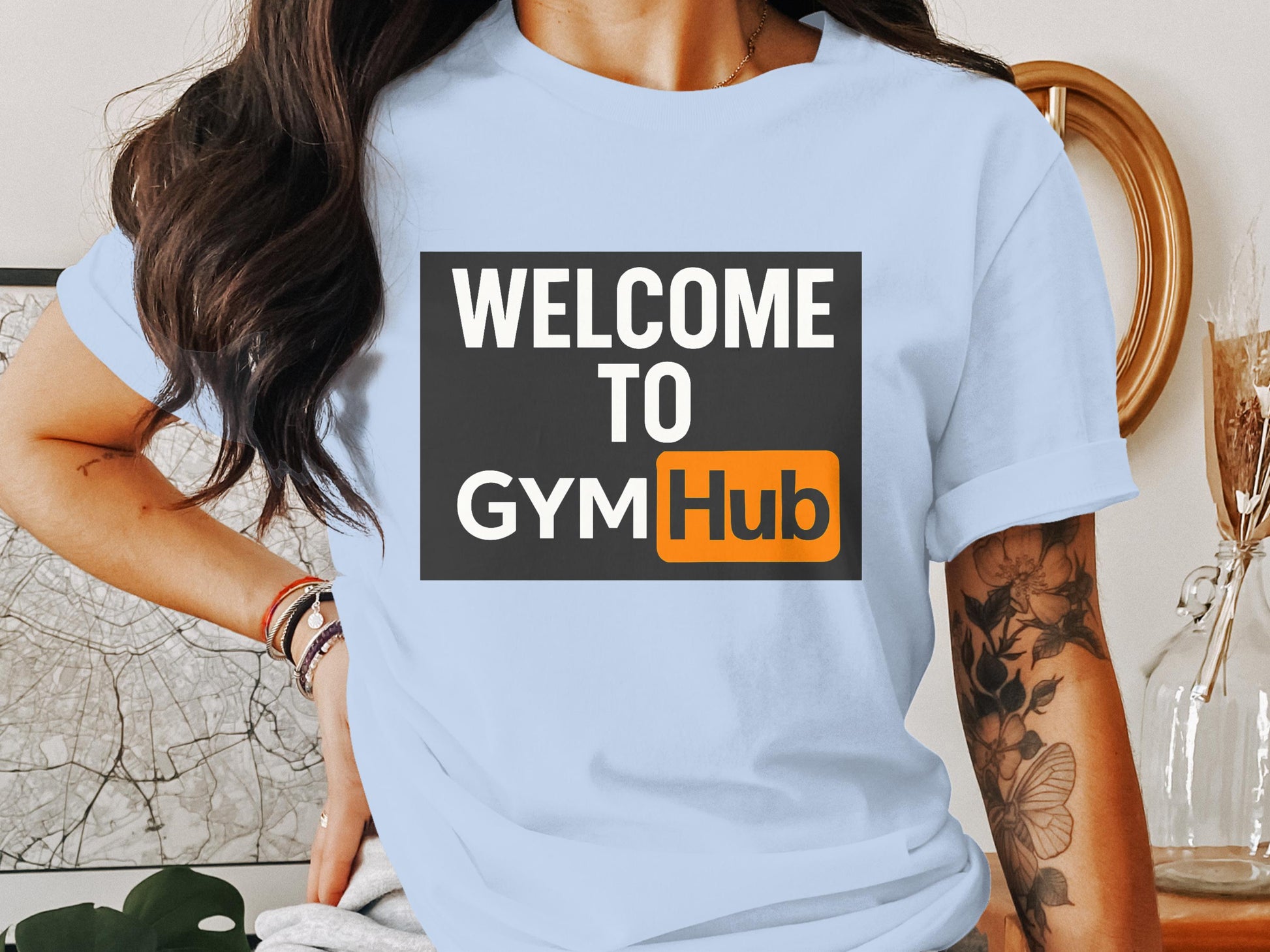Welcome to GymHub Graphic Printed T-shirt product