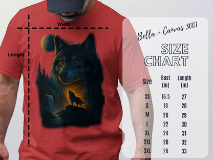 Howling Wolf at Sunset Graphic T-shirt