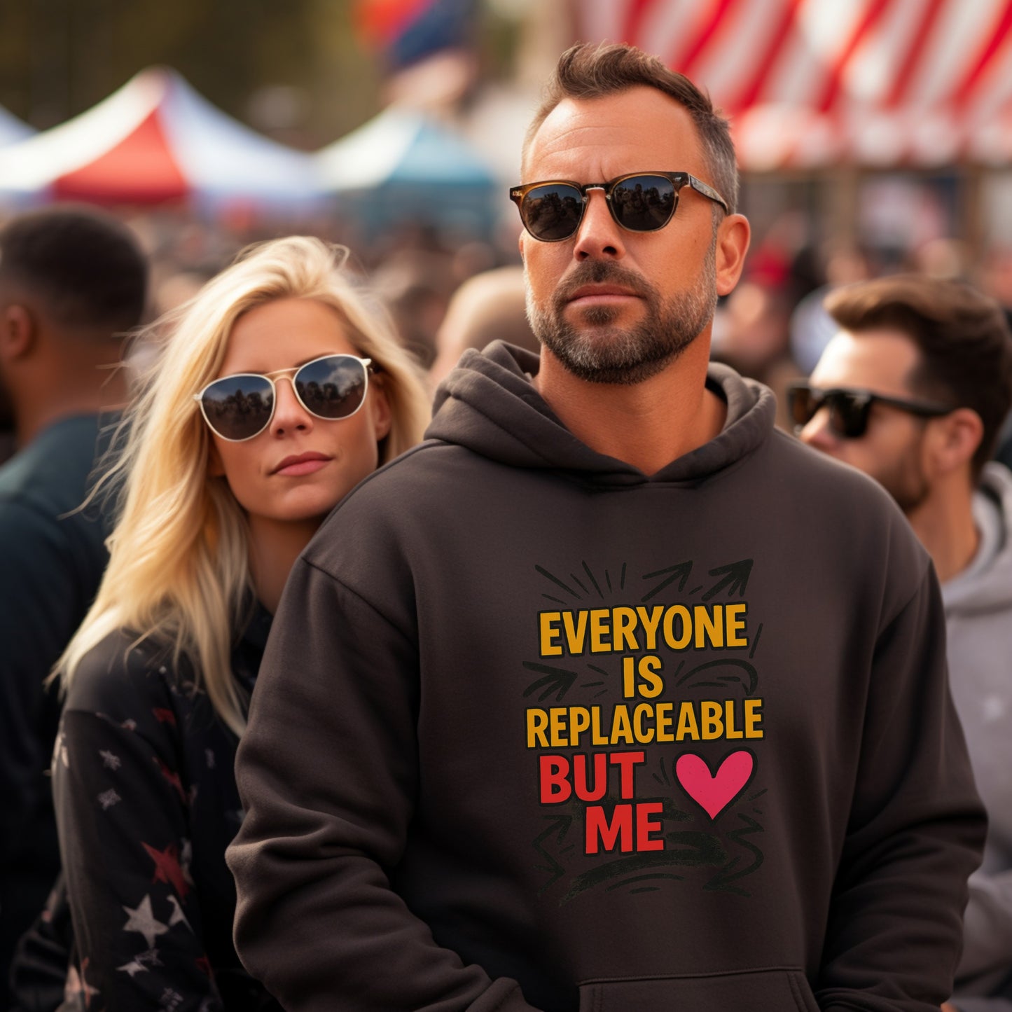 Everyone Is Replaceable But Me Hooded Sweatshirt product