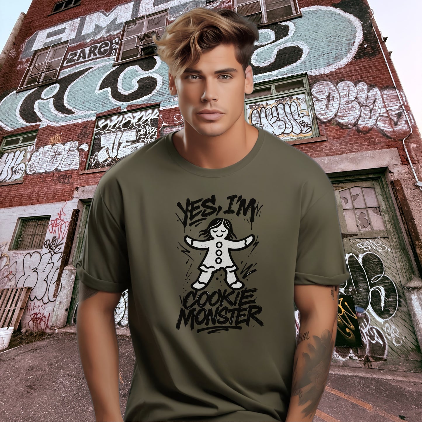 Yes I'm Cookie Monster Graphic Printed T-shirt product type
