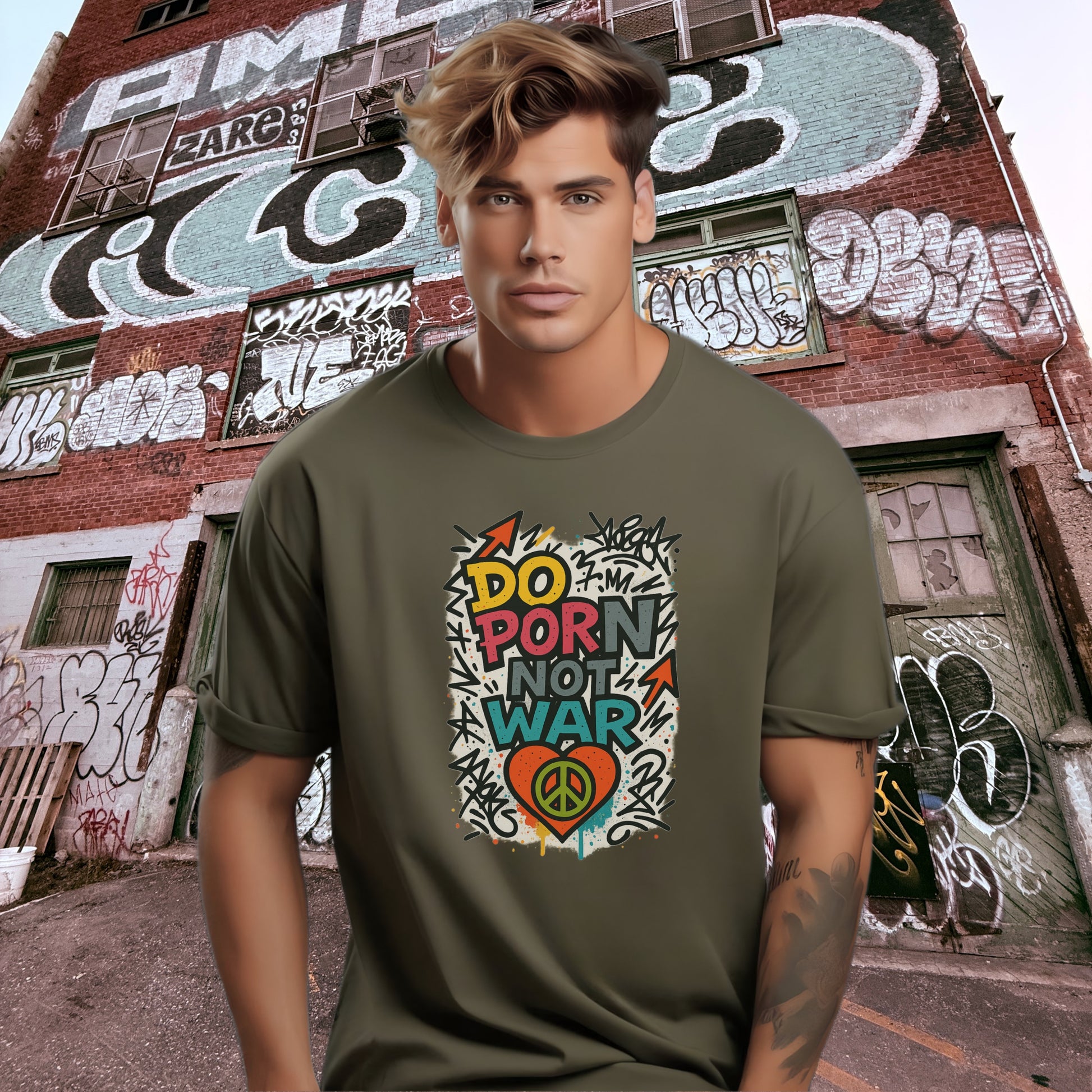 Do Porn Not War Graphic T-shirt product type