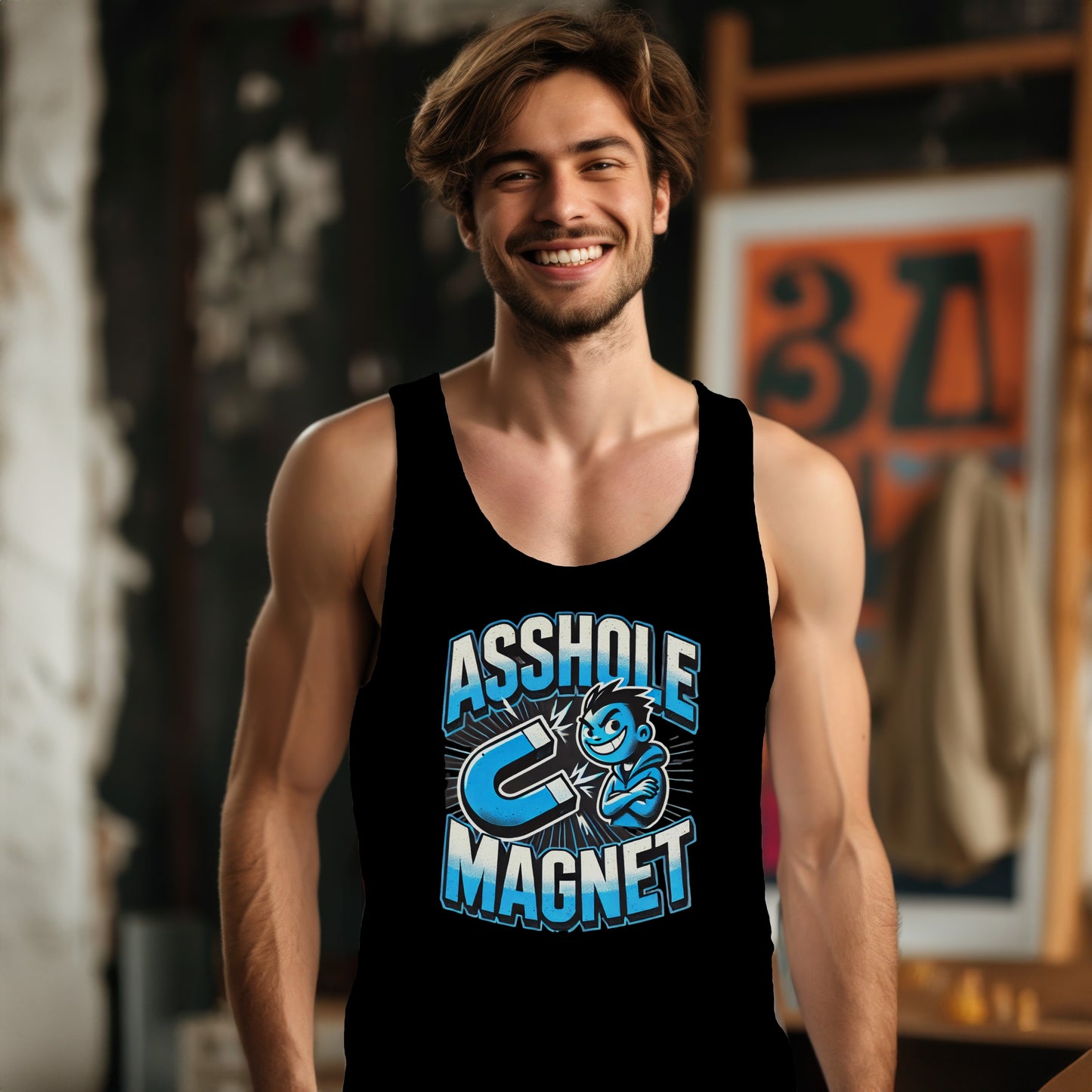 Asshole Magnet Graphic Tank Top Stylish and Bold product type
