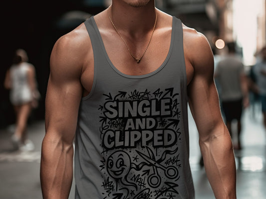 Single Clipped Graffiti Print Tank Top product