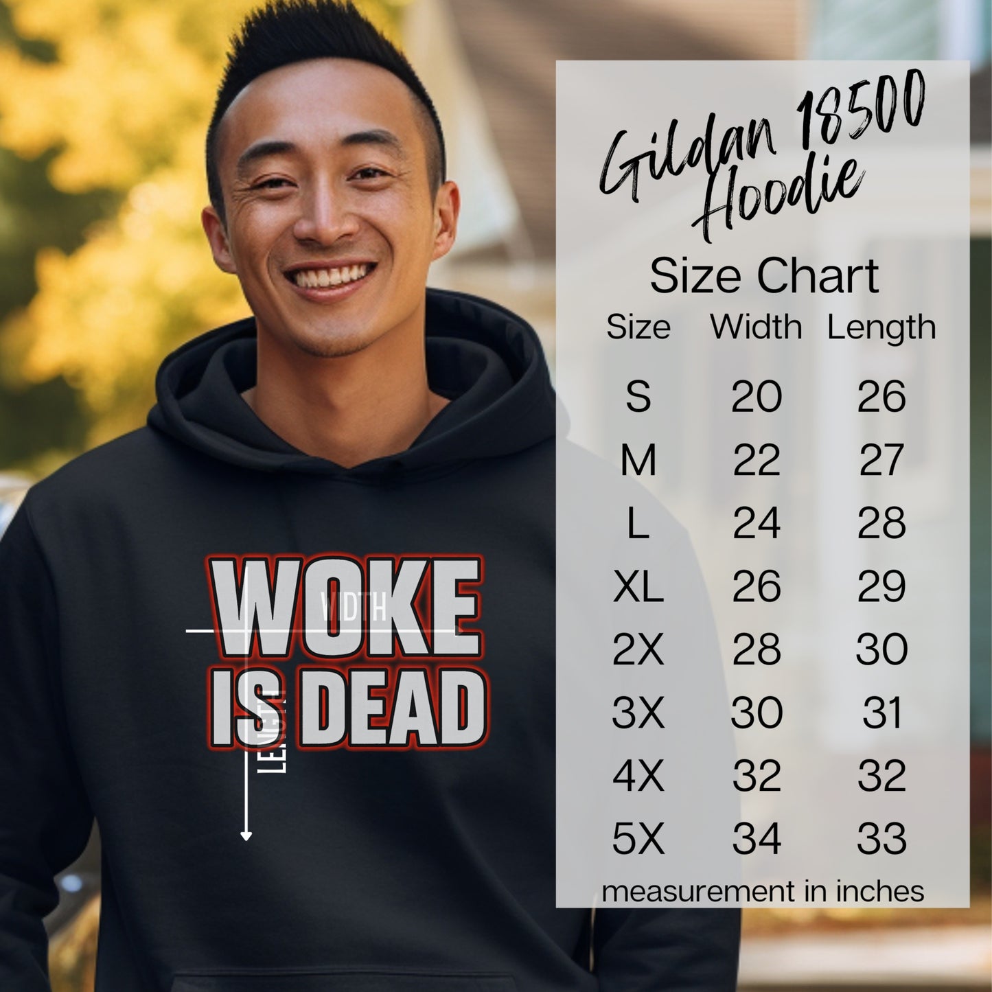 Woke Is Dead Graphic Statement Loose Fit Hoodie