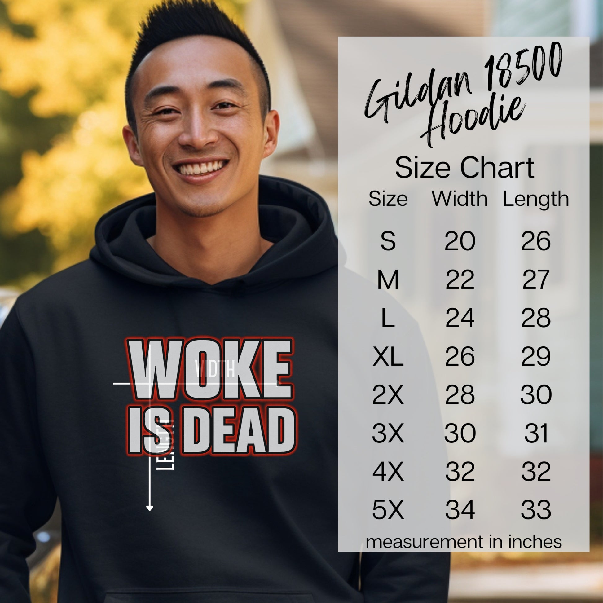 Woke Is Dead Graphic Statement Loose Fit Hoodie