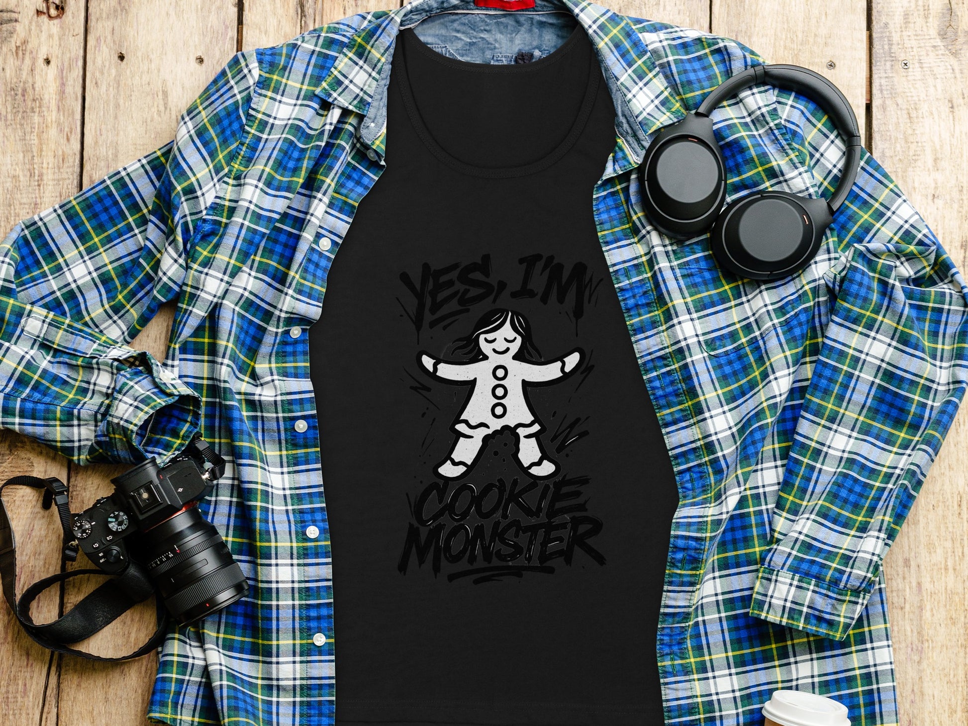 Yes Im Cookie Monster Printed T-Shirt product