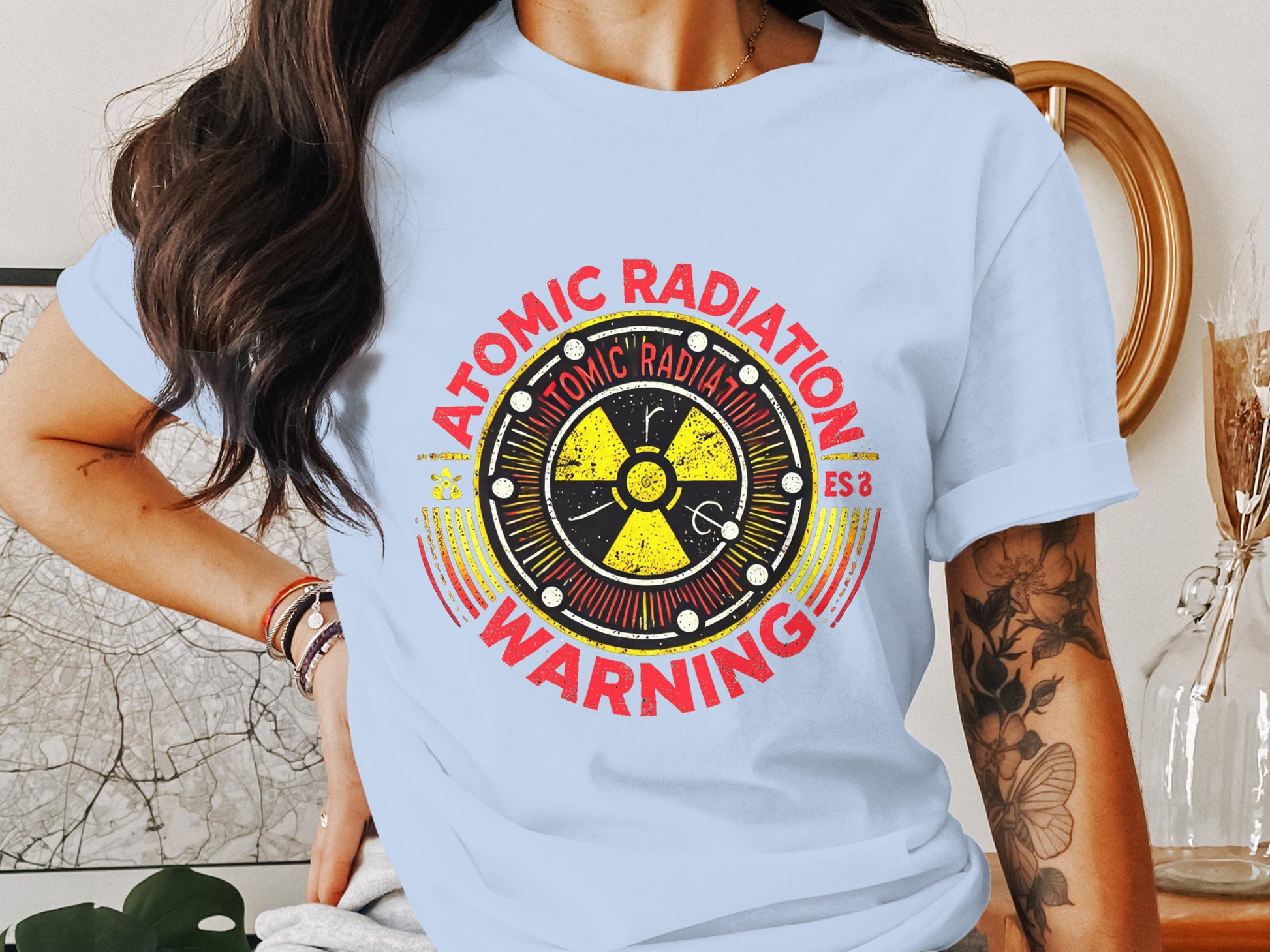 Atomic Radiation Warning Graphic T-Shirt product