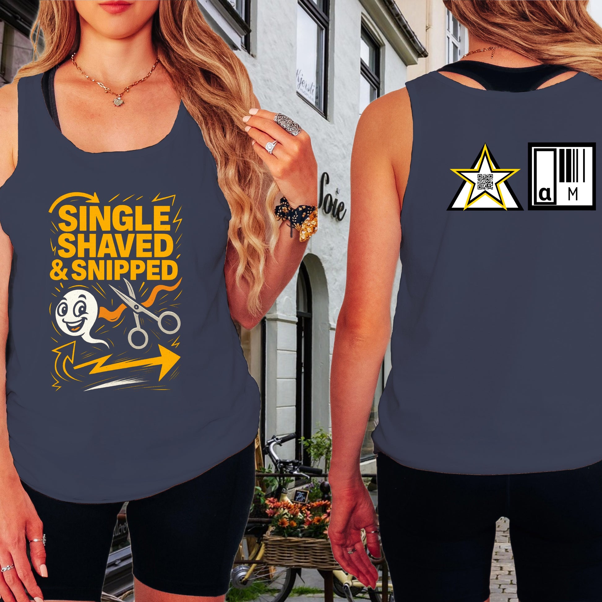 Single Shaved and Snipped Funny Slogan Tank Top product type