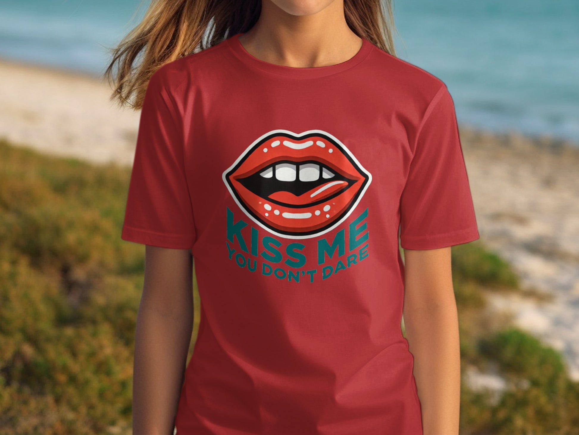 Kiss Me You Don't Dare Graphic T-Shirt product type
