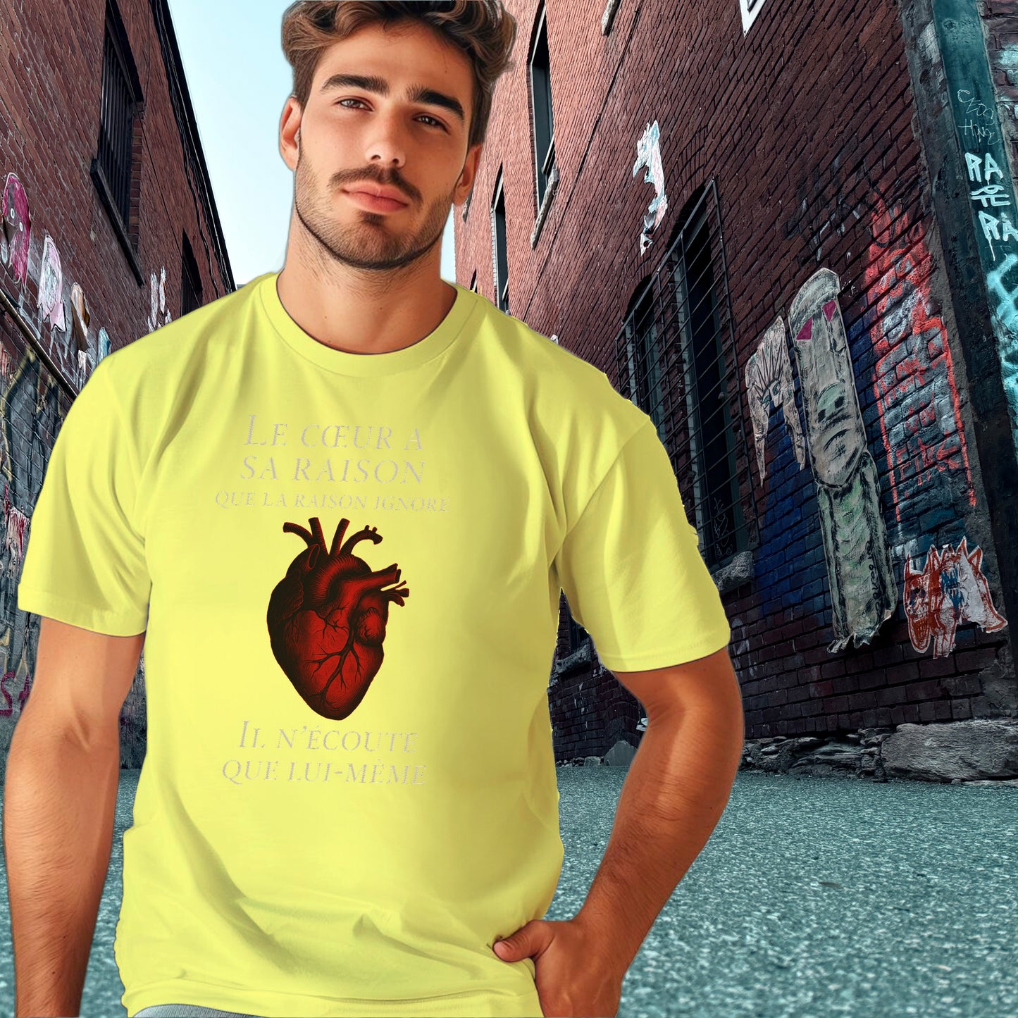 Heart With French Quote Inspirational Shirt