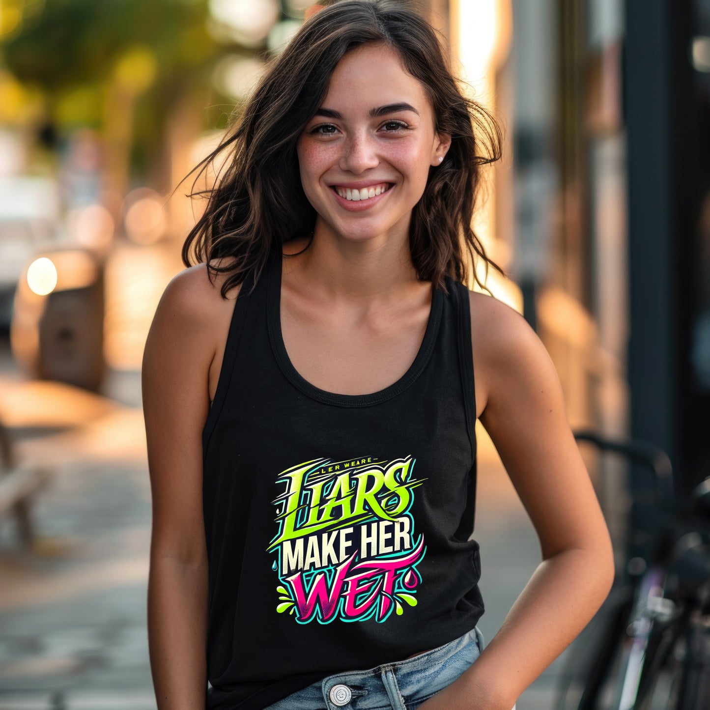 Fun Graphic Print Make Her Wet Tank Top product