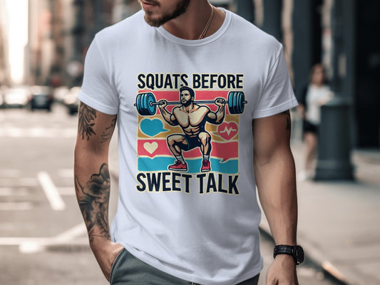 Squats Before Sweet Talk Graphic Athletic T-shirt product