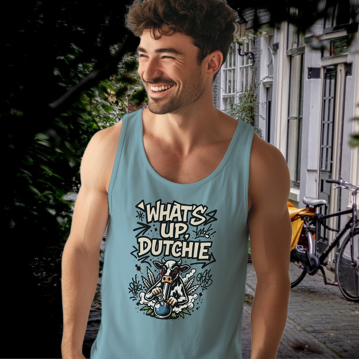 Trendy What's Up Dutchie Graphic Tank Top product type
