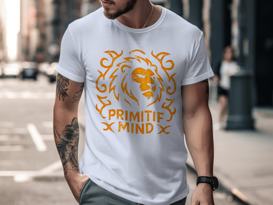 Primitif Mind Lion Design Graphic Tee shirt product