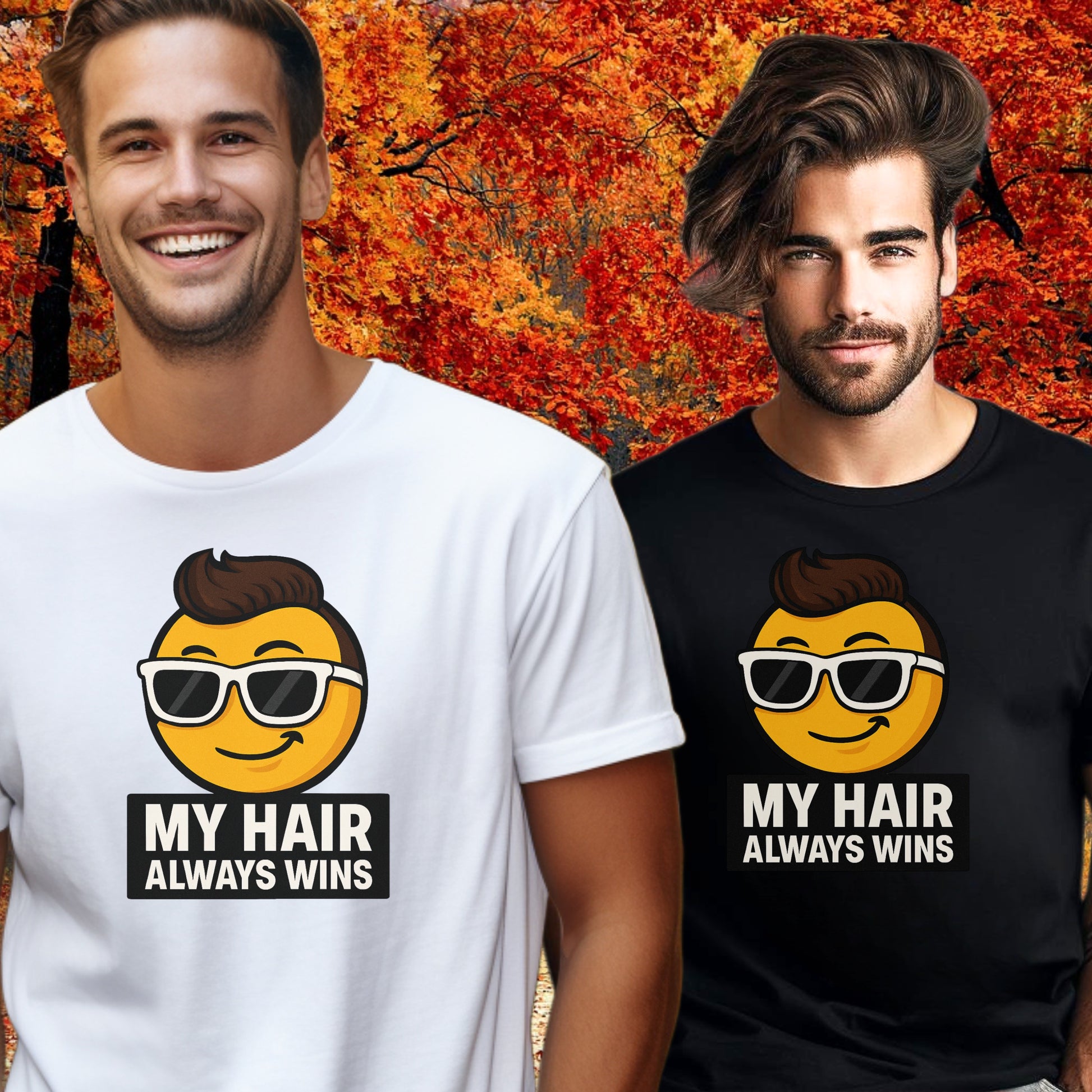 My Hair Always Wins Emoji Design T-shirt product type