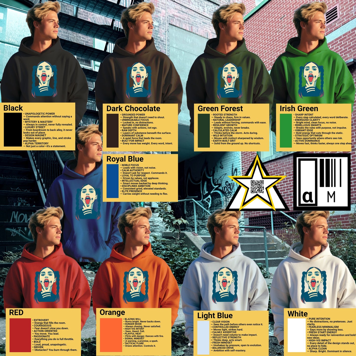 Stylish Hoodie Collection with Unique Graphic Design