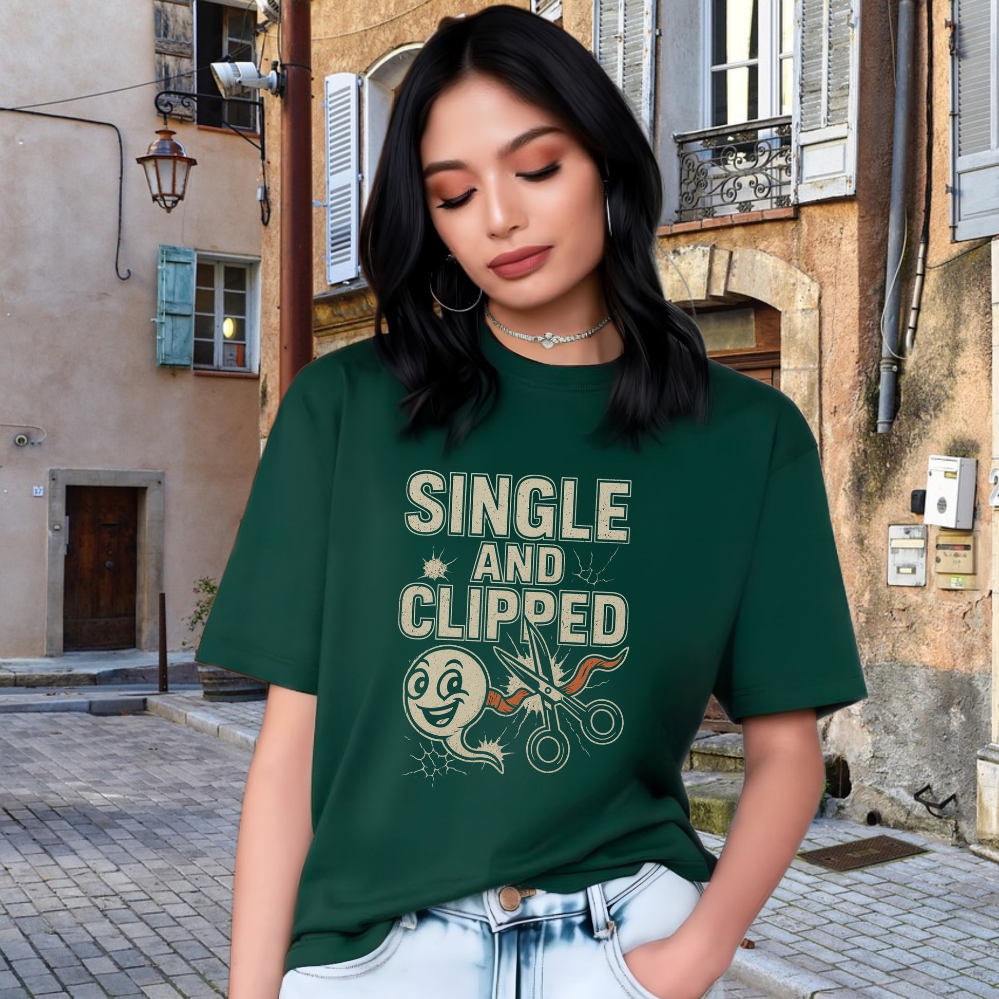Single and Clipped Graphic T-Shirt product type
