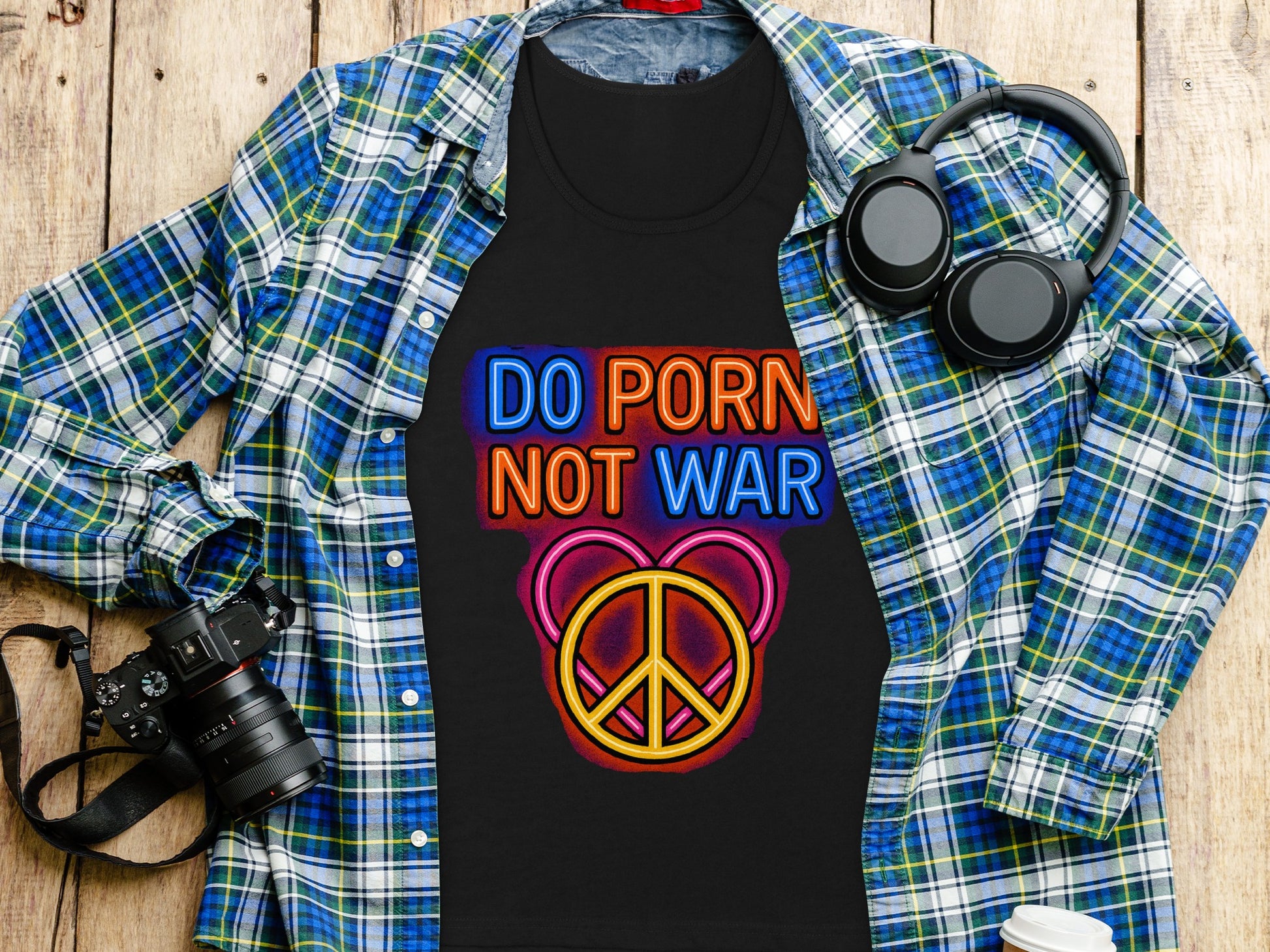 Do Porn Not War Graphic Tee Vibrant Statement product