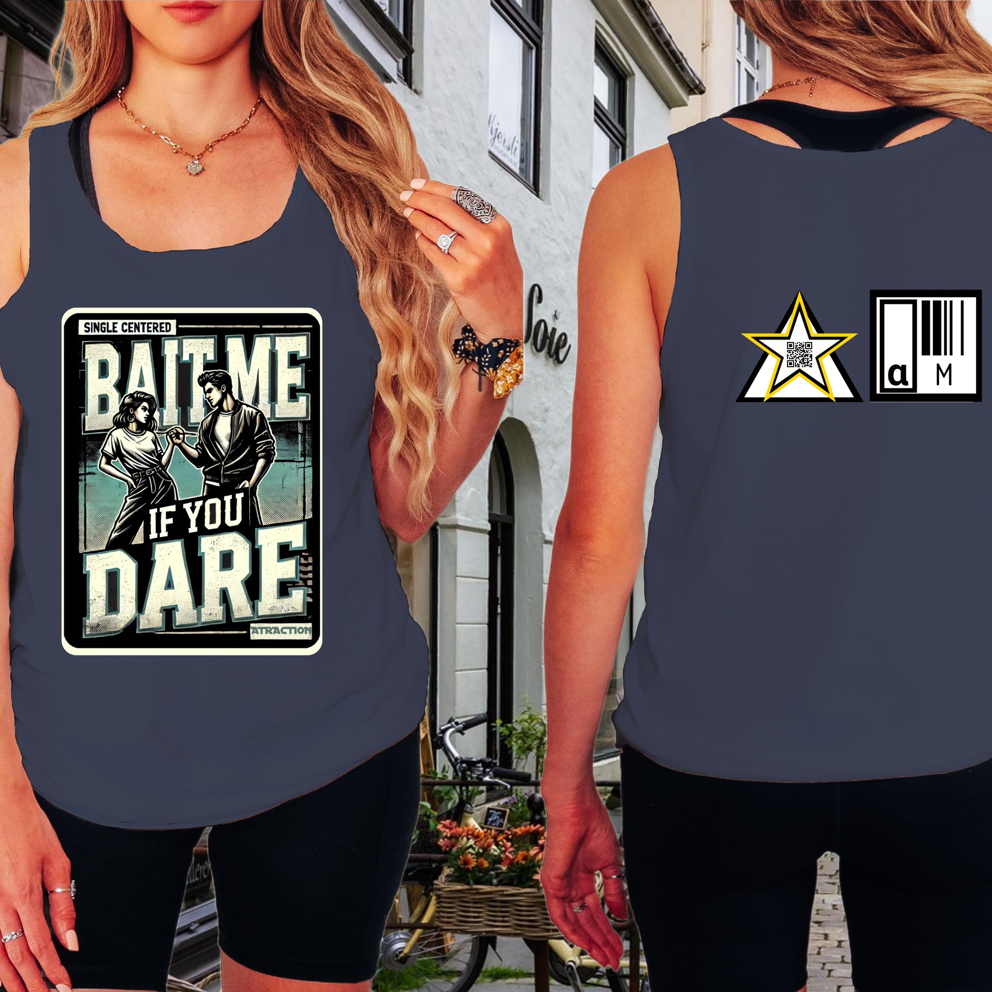 Bait Me If You Dare Singlet Centered Graphics Tank Top product