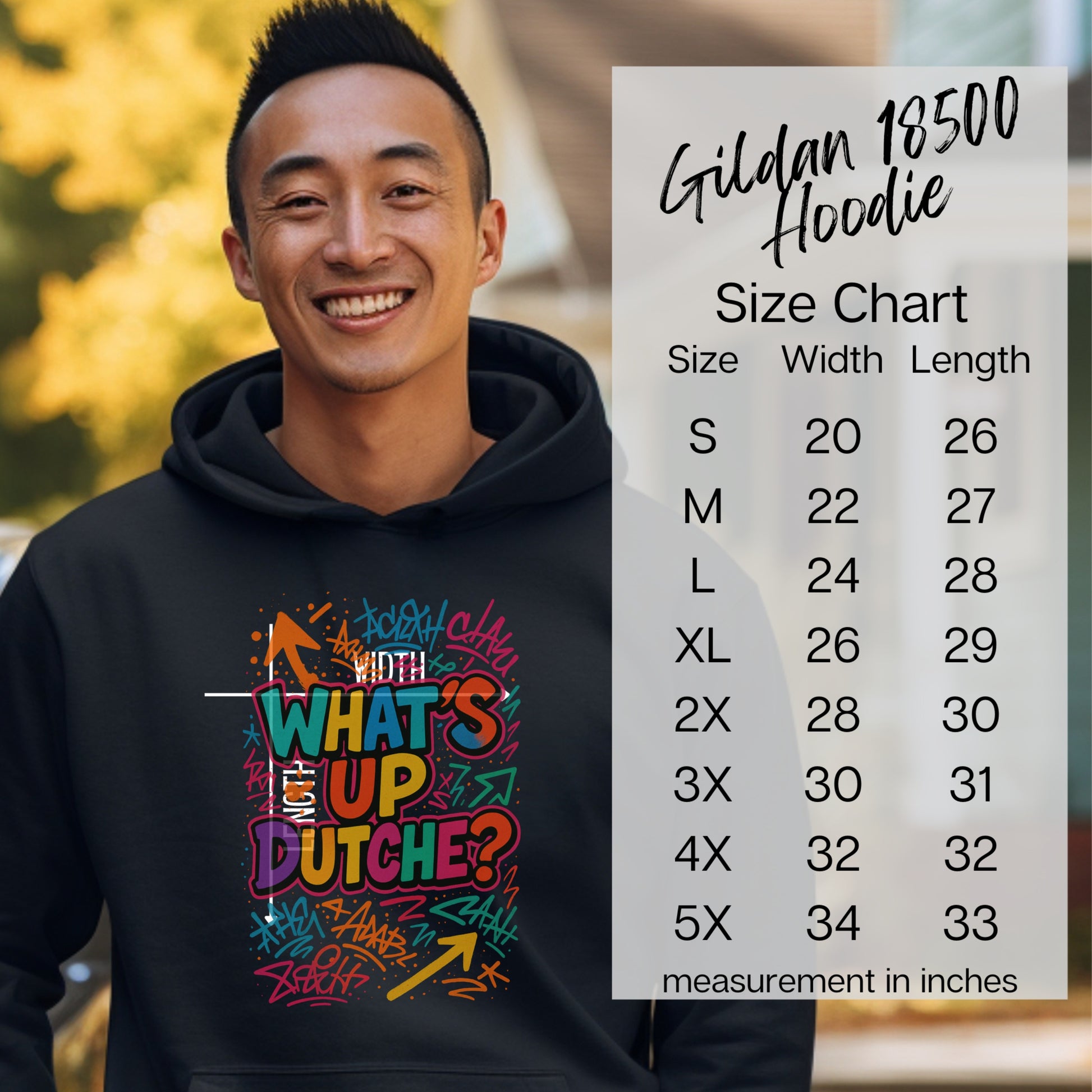 Fun and Colorful What's Up Dutch Hoodie product type