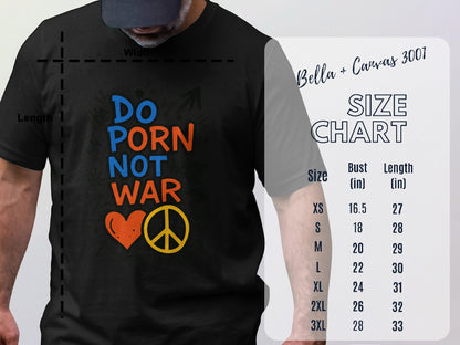 Do Porn Not War Peace Sign Graphic T-Shirt product type
