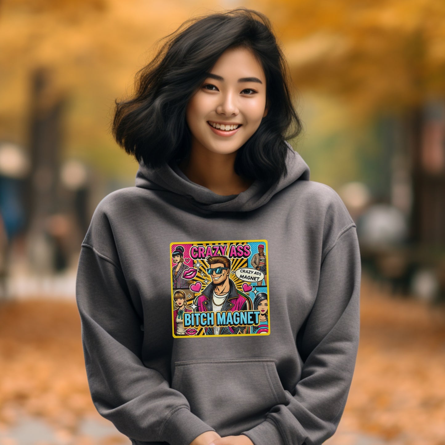 Crazy Ass Bitch Magnet Comic Style Hoodie product